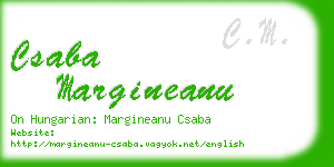 csaba margineanu business card